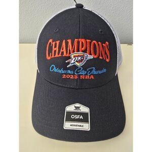OKC Thunder 2025 NBA Champions Trucker Hat OSFA NWT